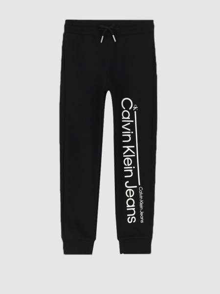 Cal�a Menino Lined Logo Calvin Klein