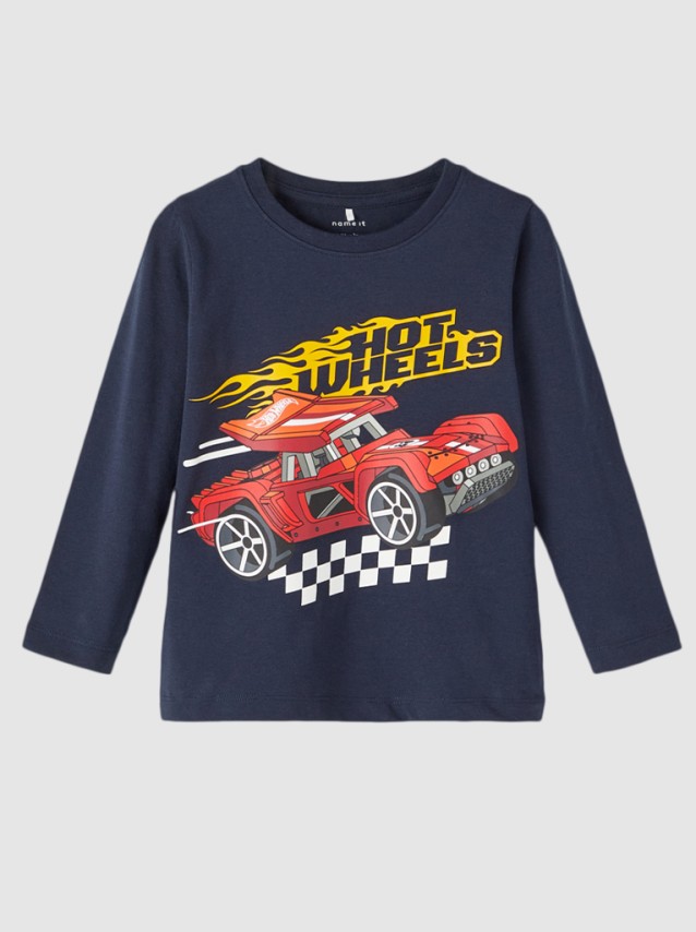 Sweatshirt Menino Hotwheels Name It