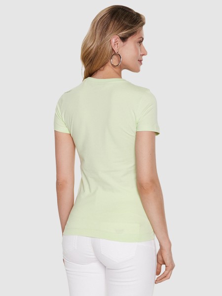 T-Shirt Mulher Triangle Flowers Guess T-Shirt Mulher Triangle Flowers Guess