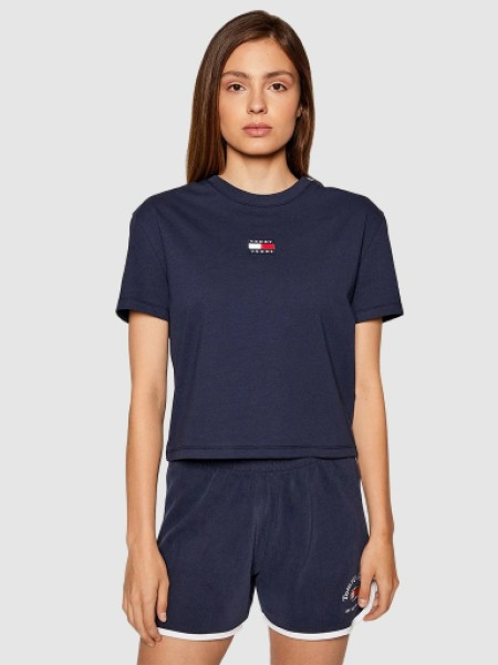 T-Shirt Mulher Center Bagde Tommy Jeans