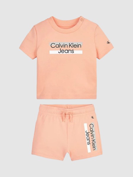 Conjunto T-Shirt E Calção Bebé Menina Hero Calvin Klein
