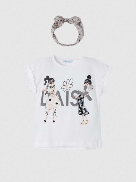 Conjunto T-Shirt E Laço Menina Mayoral Conjunto T-Shirt E Laço Menina Mayoral
