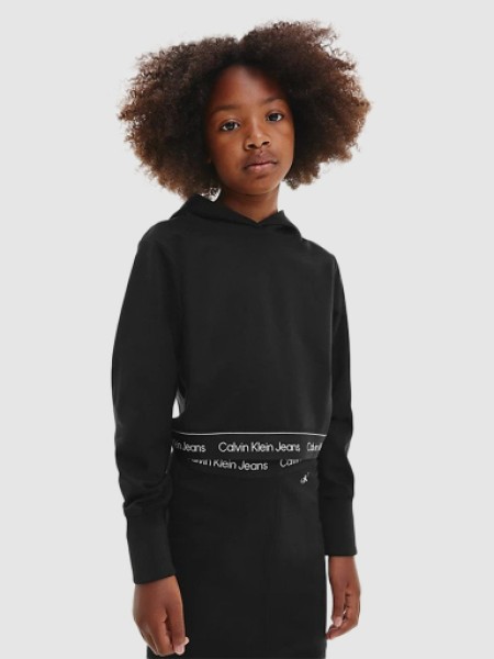 Sweatshirt Menina Cropped Calvin Klein