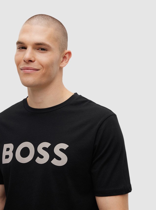 T-Shirt Homem Thinking Boss Orange