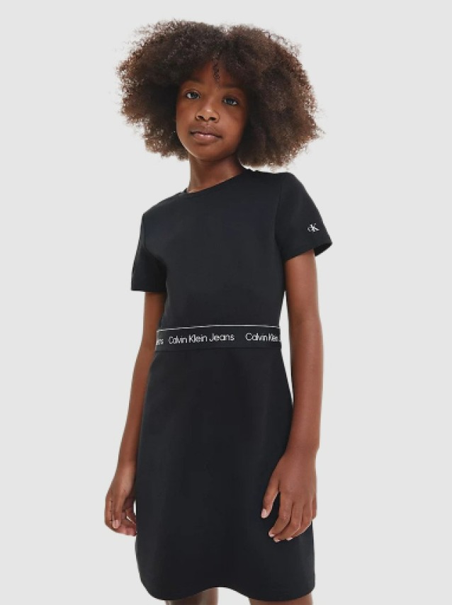 Vestido Menina Logo Tape Calvin Klein