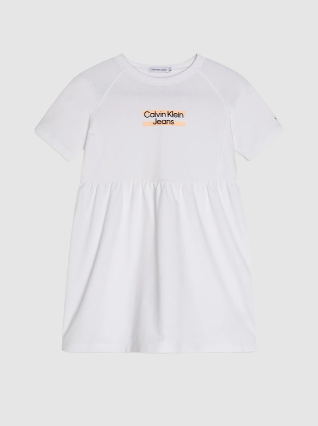 Vestido Menina Hero Logo Calvin Klein