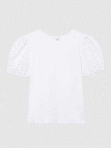 T-Shirt Menina Manga Perfurada Mayoral