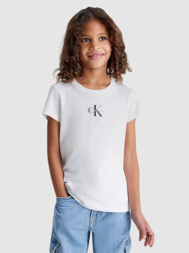 T-Shirt Menina Monogram Calvin Klein