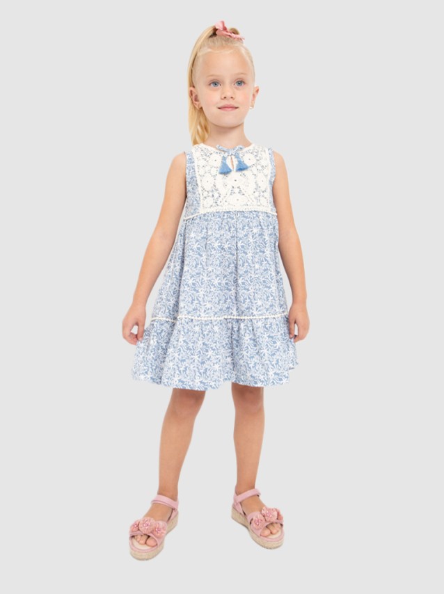 Vestido Menina Pecherin Crochet Mayoral
