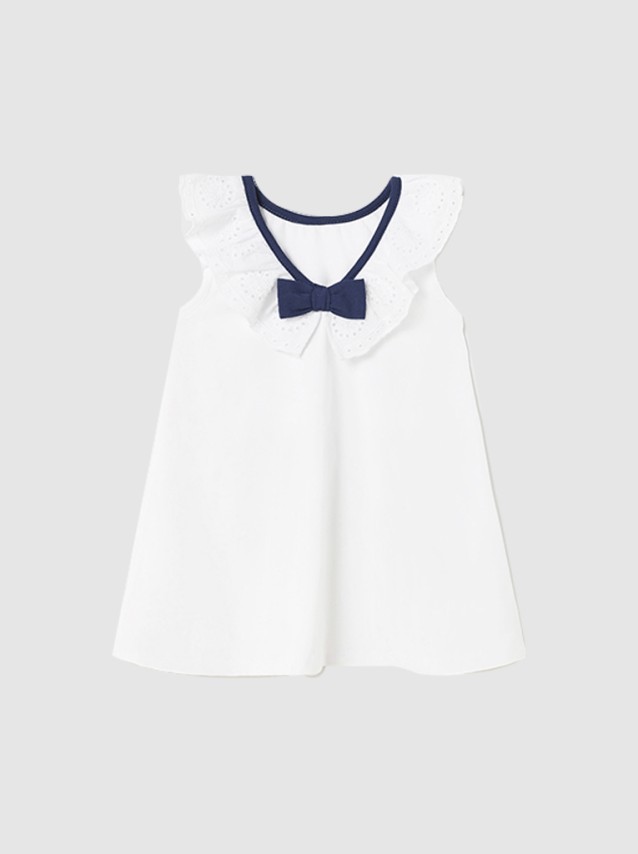 Vestido Beb� Menina Combinado Perfurado Mayoral