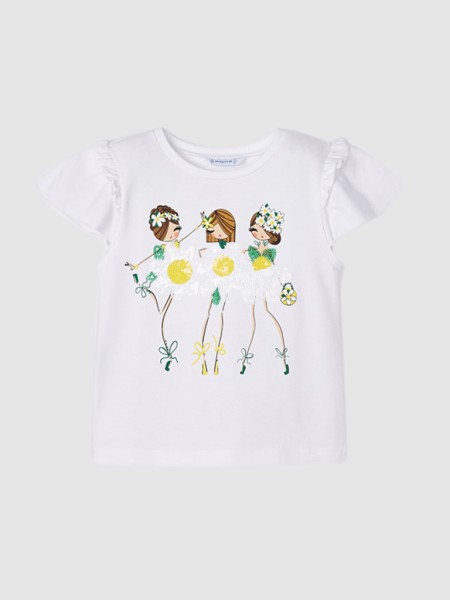 T-Shirt Menina Flor Mayoral