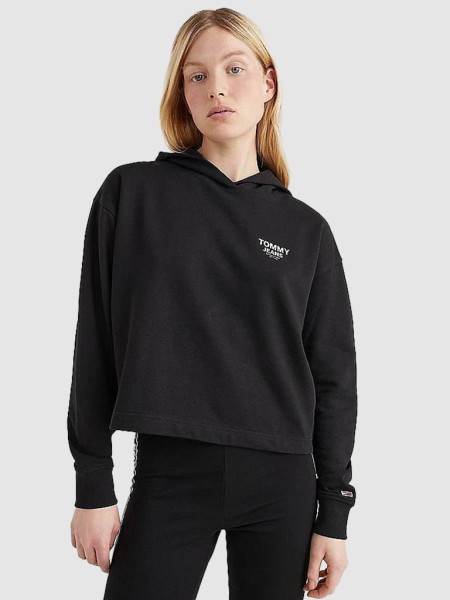 Sweatshirt Mulher Crop Taping Tommy Jeans