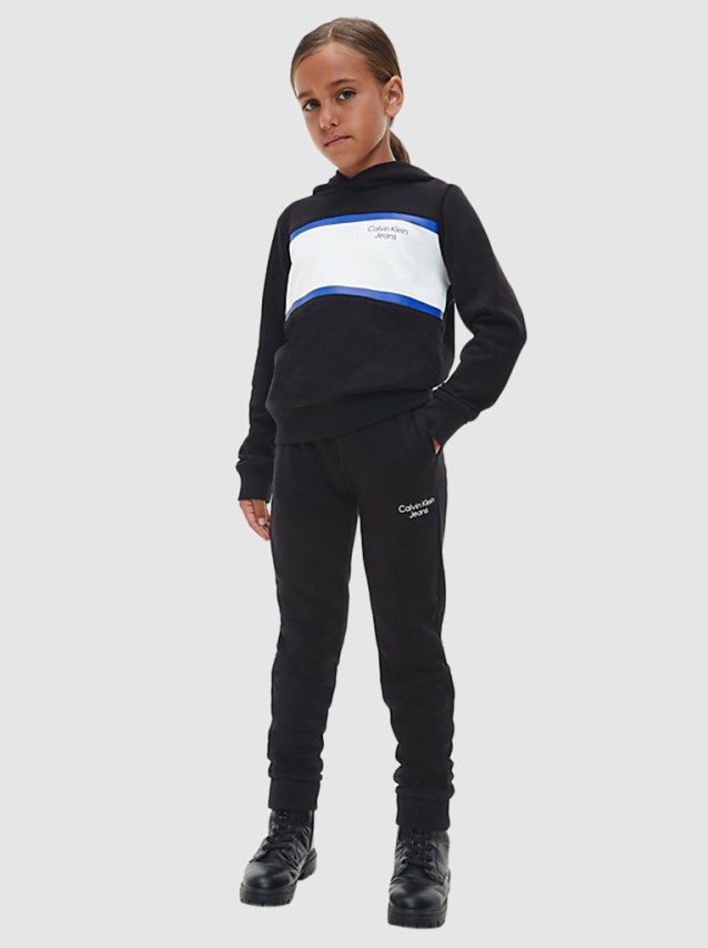 Conjunto Sweatshirt E Cal�a Menino Stack Calvin Klein