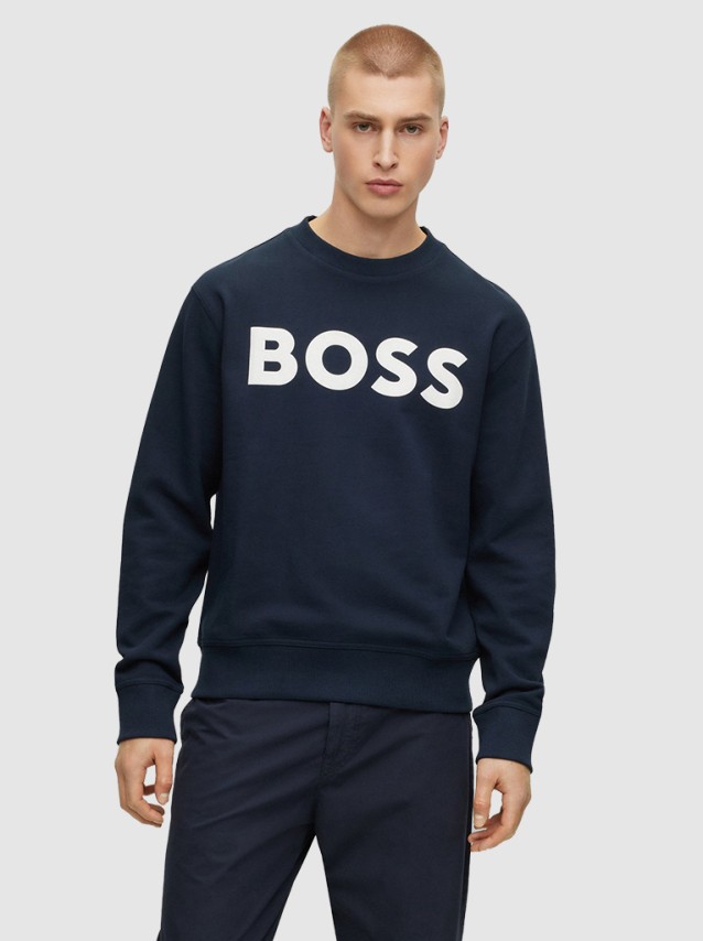 Sweatshirt Homem Basic Boss Orange