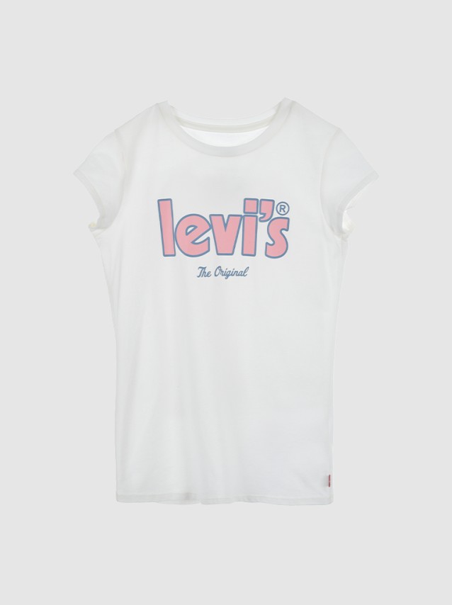 T-Shirt Menina Poster Logo Levis