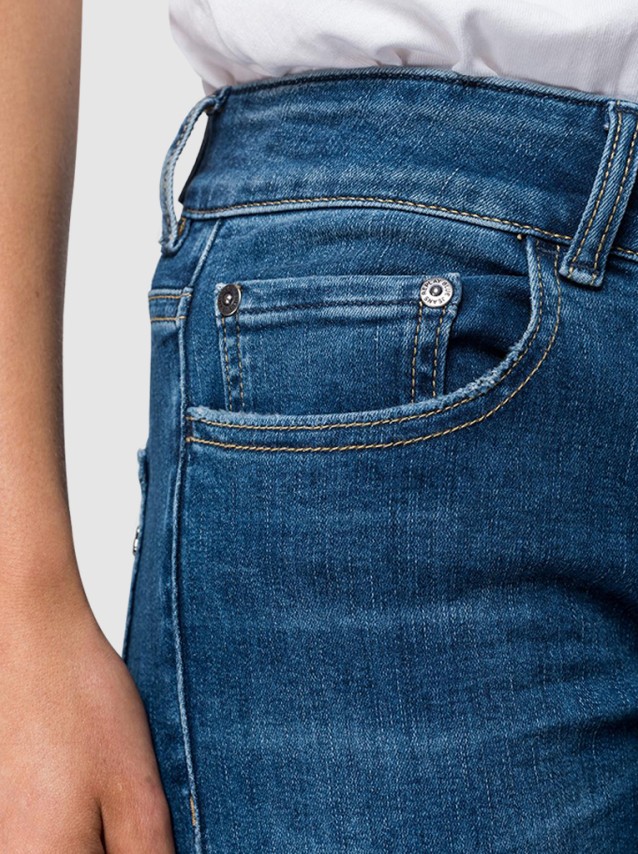 Jeans Mulher Dark Indigo Power Replay