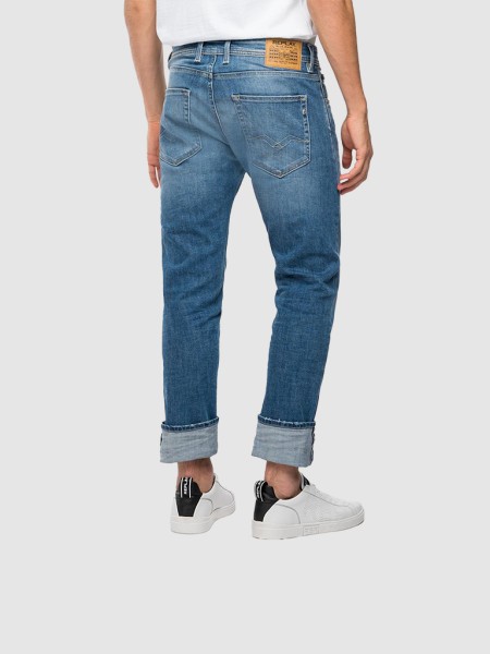 Jeans Homem Indigo Replay Jeans Homem Indigo Replay