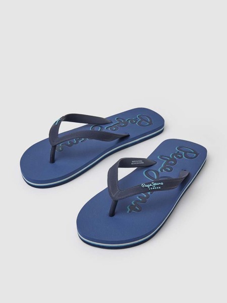 Chinelo Homem Bay Beach Logo Pepe Jeans