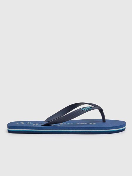 Chinelo Homem Bay Beach Logo Pepe Jeans