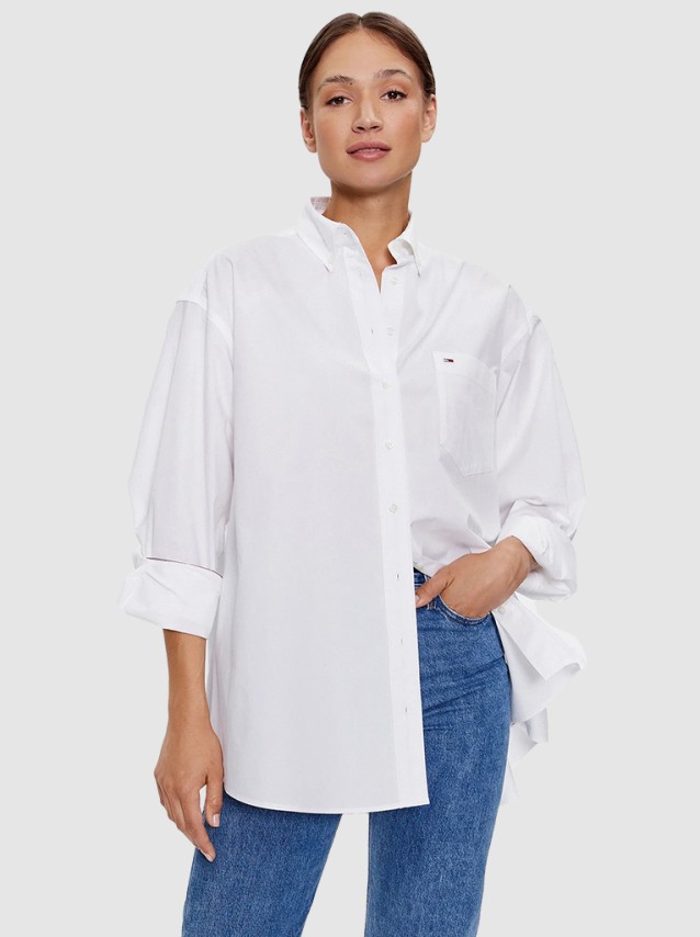 Camisa Mulher Poplin Oversize Tommy Jeans