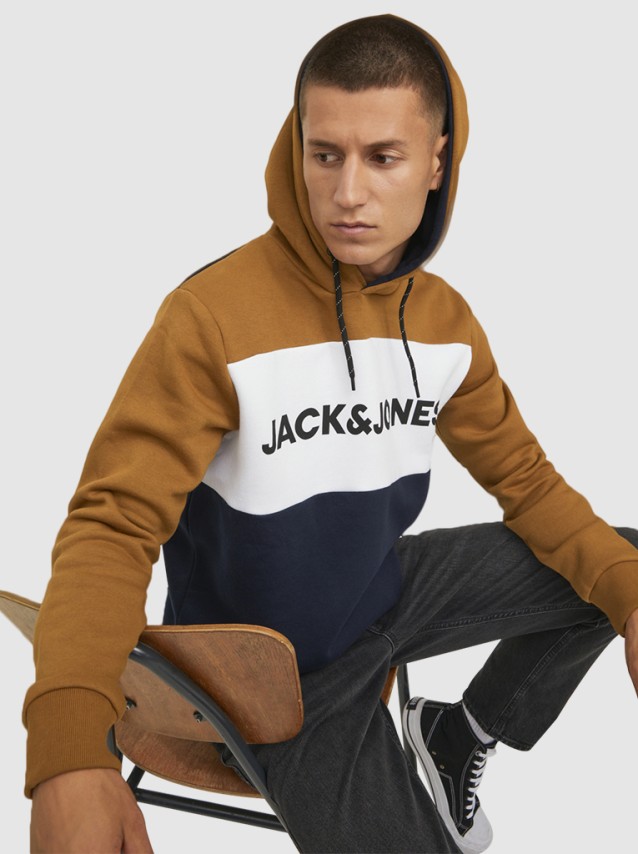 Sweatshirt Homem Logo Blocking Jack Jones