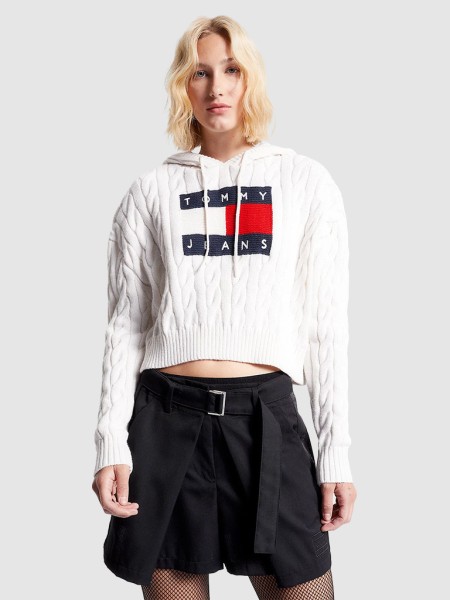 Camisola Mulher Center Flag Tommy Jeans