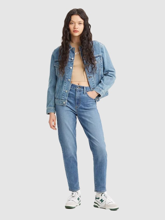 Cala de Ganga Mulher High Waisted Mom Levis