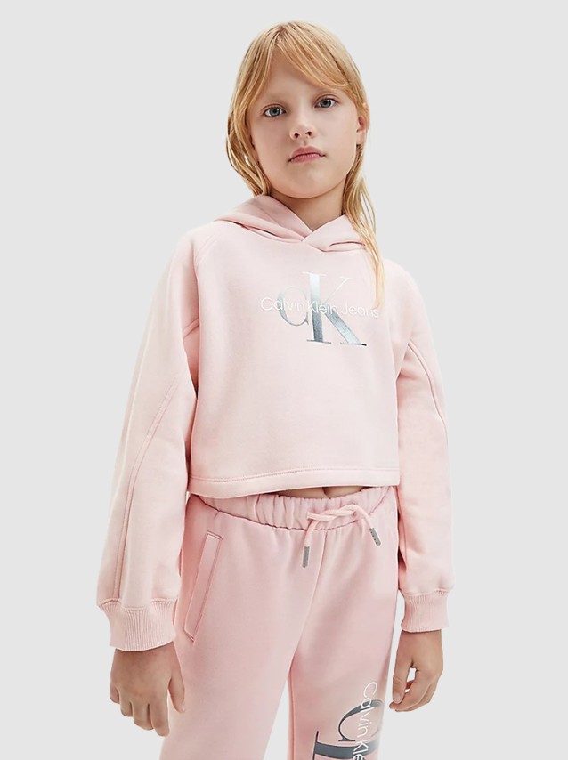 Sweatshirt Menina Gradient Monogram Calvin Mklein