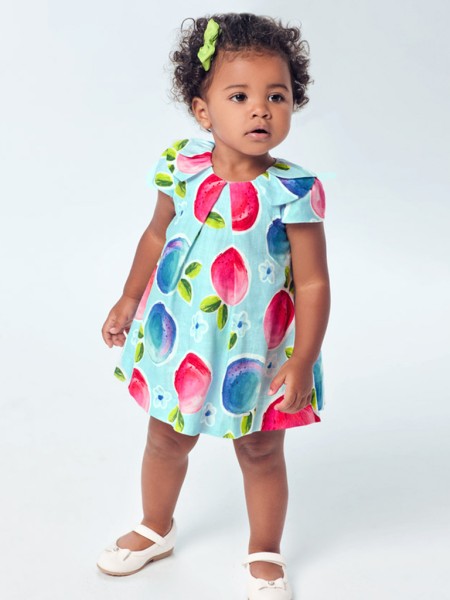 Vestido Linho Beb Menina Estampado Mayoral