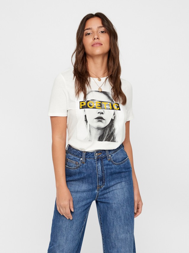 T-Shirt Mulher Caro Vero Moda