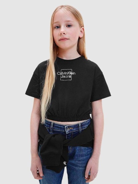 T-Shirt Menina Metallic Calvin Klein