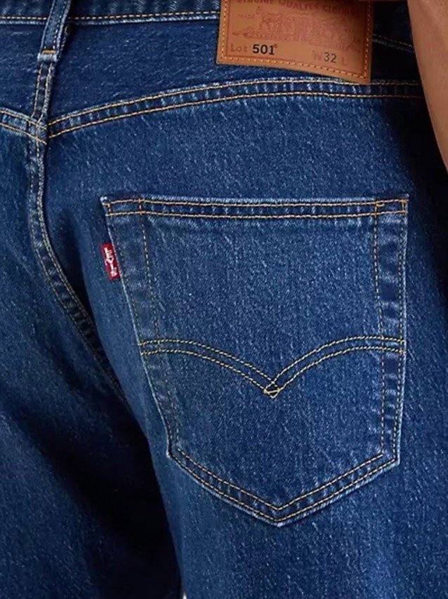 Cal��o Homem 501  Hemmed Levis