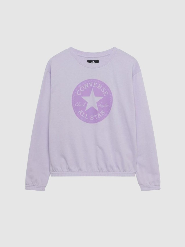 Sweatshirt Menina Classic Crew Converse