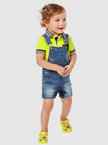 Jardineira Beb Menino Soft Denim Mayoral