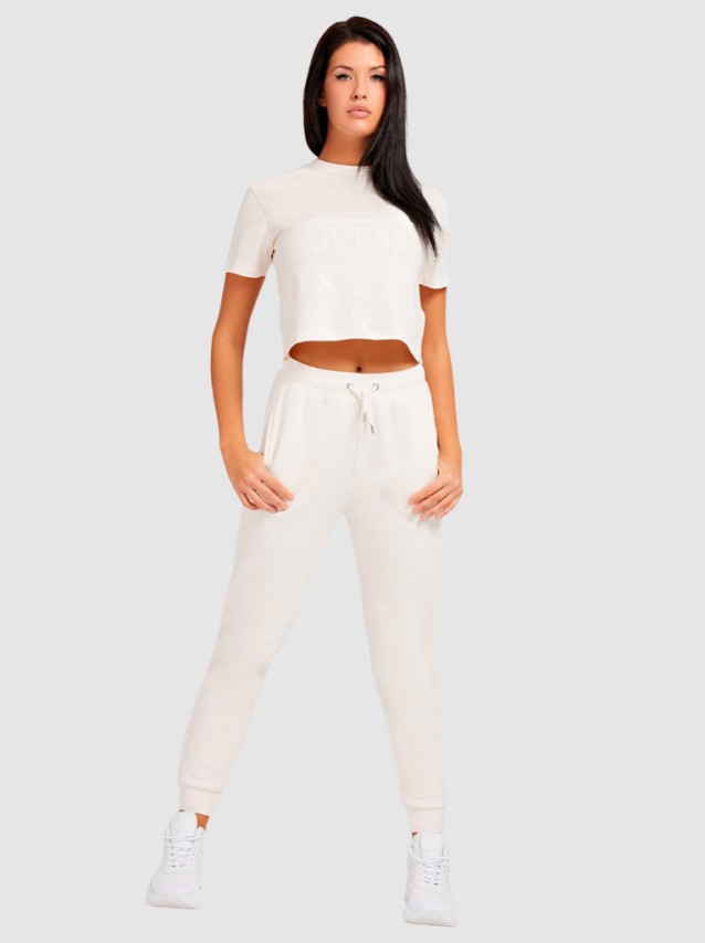 T-Shirt Mulher Adele Crop Guess