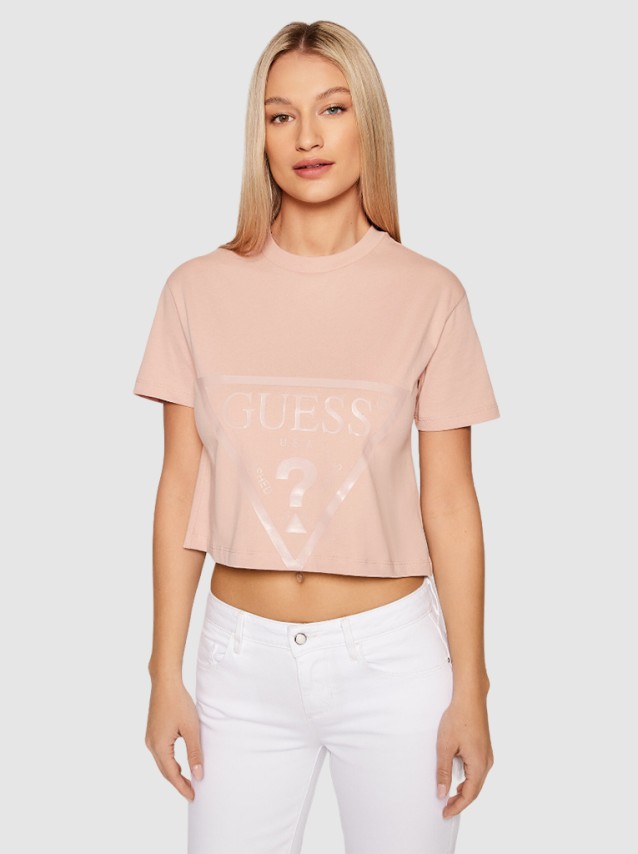 T-Shirt Mulher Adele Crop Guess