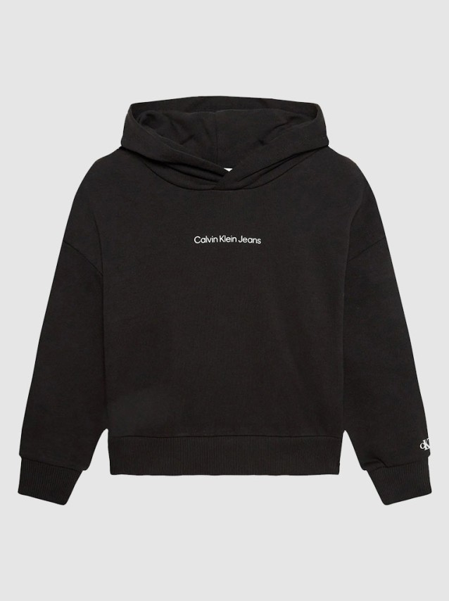 Sweatshirt Menina Logo Boxy Calvin Klein