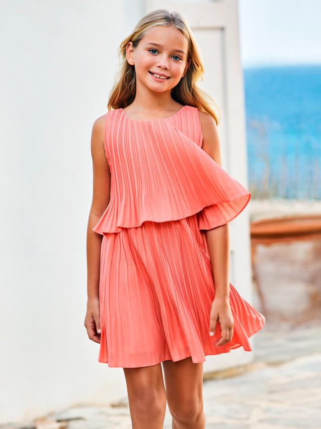 Vestido Menina Plissado Mayoral