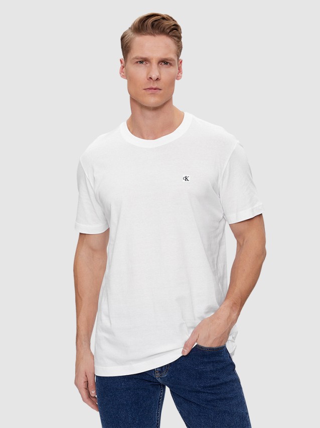 T-Shirt Homem Ck Embro Badge Tee Calvin Klein