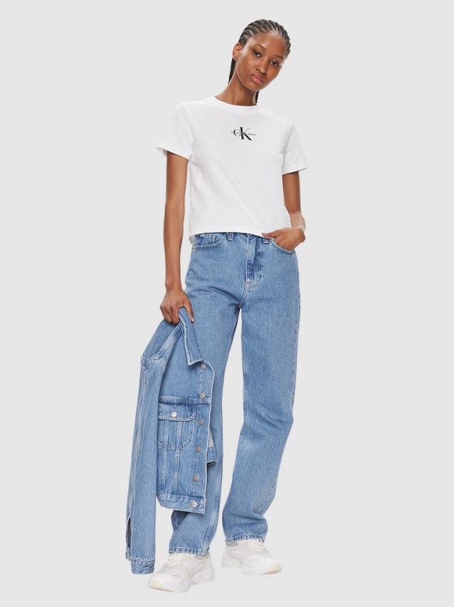 T-Shirt Mulher Monologo Baby Tee Calvin Klein