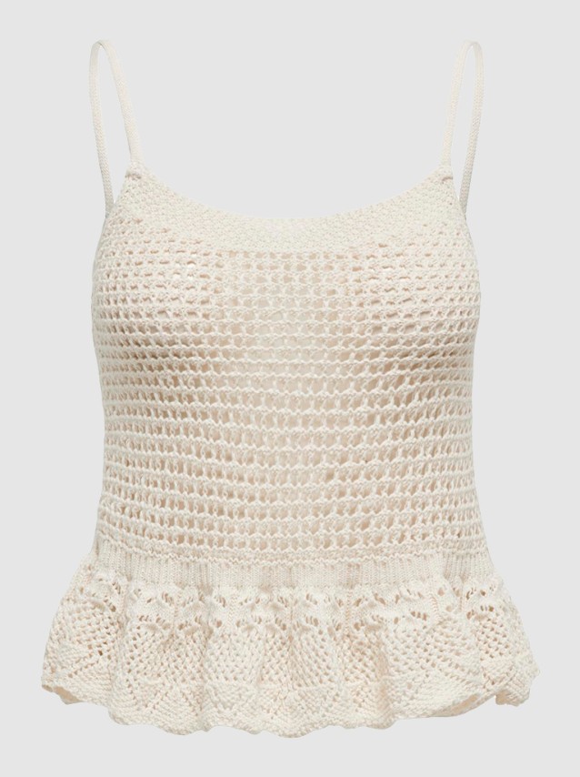 Tops Mulher Onlmary Life Sl Peplum Top Knt Only