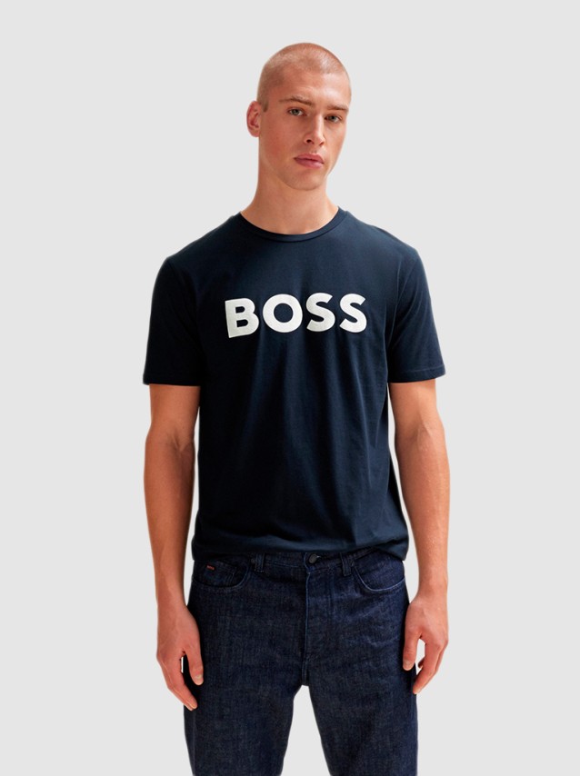 T-Shirt Homem Thinking Boss Orange