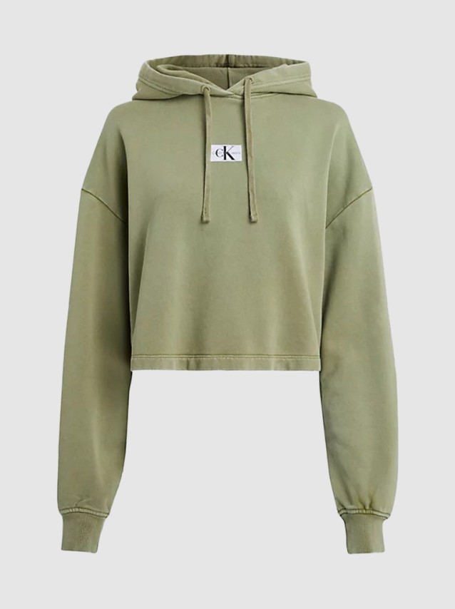 Sweatshirt Mulher Washed Woven Calvin Klein