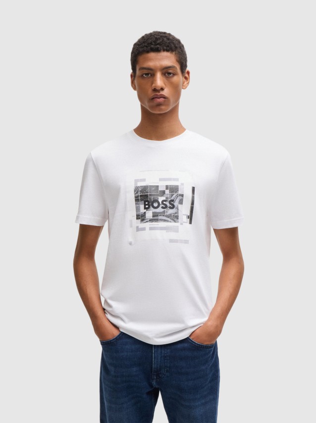 T-Shirt Masculin Boss Orange