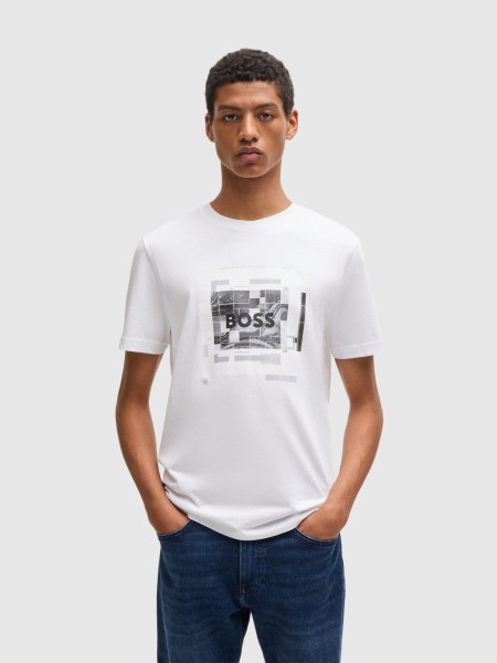 T-Shirt Masculin Boss Orange