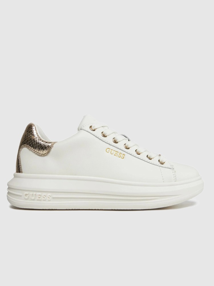 Guess white trainers deals