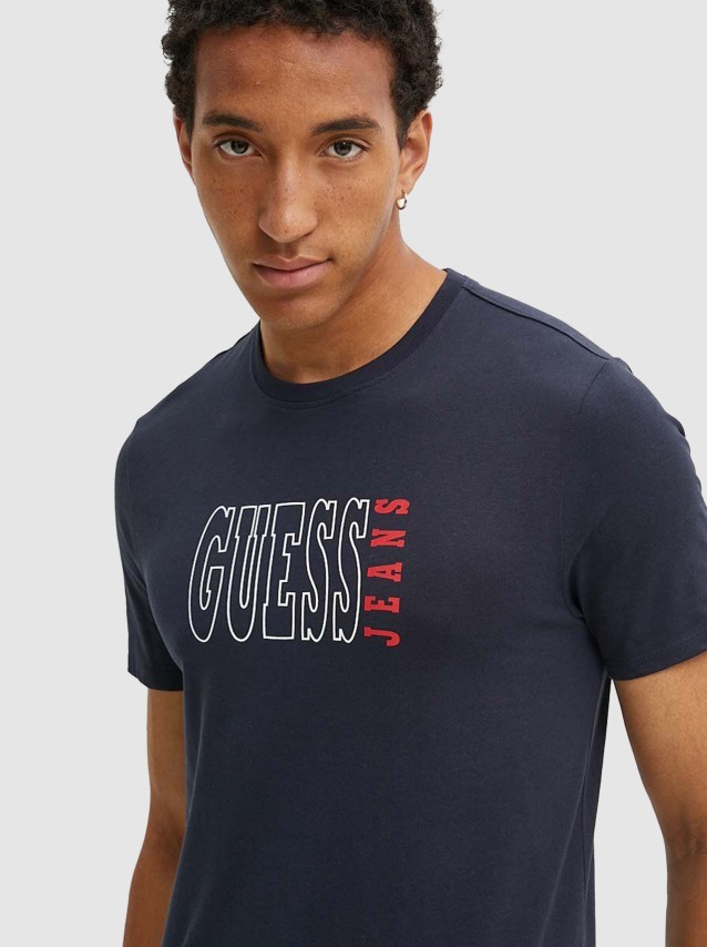 T-Shirt Homem Slim Logo Guess