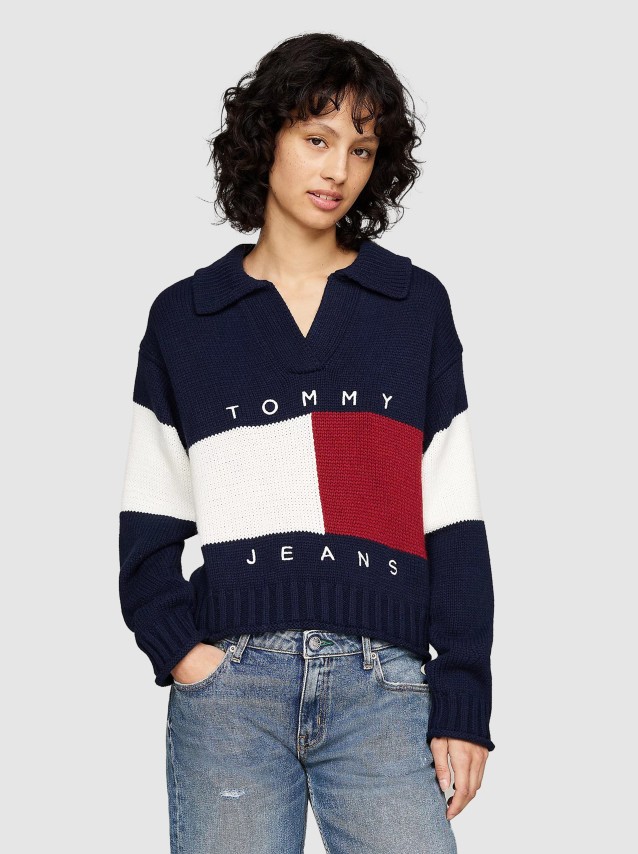 Camisola de Malha Mulher Rugby Tommy Jeans