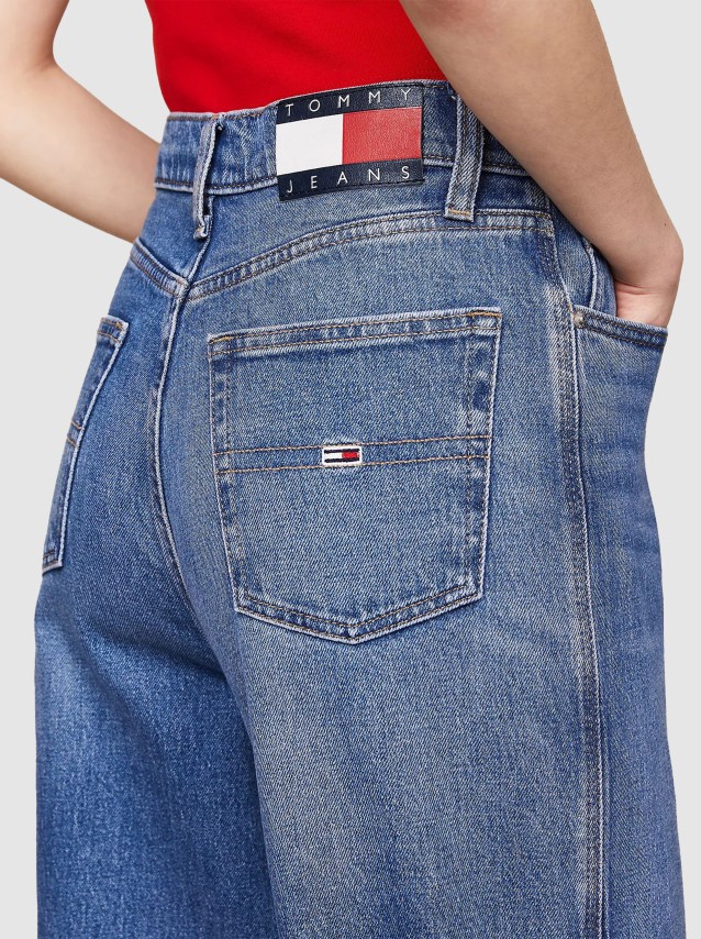 Cal�a de Ganga Mulher Claire Wide Leg Tommy Jeans
