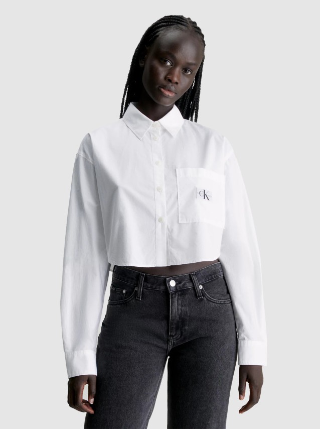 Camisa Mulher Woven Label Calvin Klein